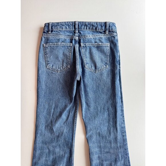 ZARA Medium Wash Denim High Rise Flared Leg Jeans, Size 8/30 - Picture 6 of 12